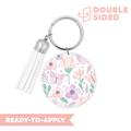 [ Double Sided ] Circle UV DTF Decal | Lavender Field