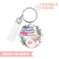 [ Double Sided ] Circle UV DTF Decal | Romantic Reading Time
