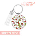 [ Double Sided ] Circle UV DTF Decal | Strawberry Field