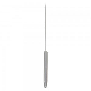 Dr. Slick Bodkin Stainless Steel tool featuring a slender, pointed needle with a durable steel handle, designed for precision tasks in fishing tackle and lure preparation.