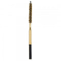 Dr. Slick Dubbing Comb & Brush featuring a durable brass comb with firm bristles and a textured black handle designed for precise fly tying and fishing tackle preparation.