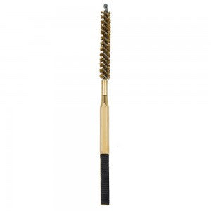 Dr. Slick Dubbing Comb & Brush featuring a durable brass comb with firm bristles and a textured black handle designed for precise fly tying and fishing tackle preparation.