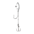 Drop Tine Stinger Jigs (2pk) featuring a metal jig head with a single hook and an extended wire with a treble hook, designed for effective fishing tackle use.