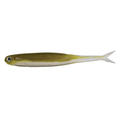 Dstyle Virola soft fishing lure shaped like a small fish with olive-green back, silver sides, and a forked tail designed for realistic movement in water.