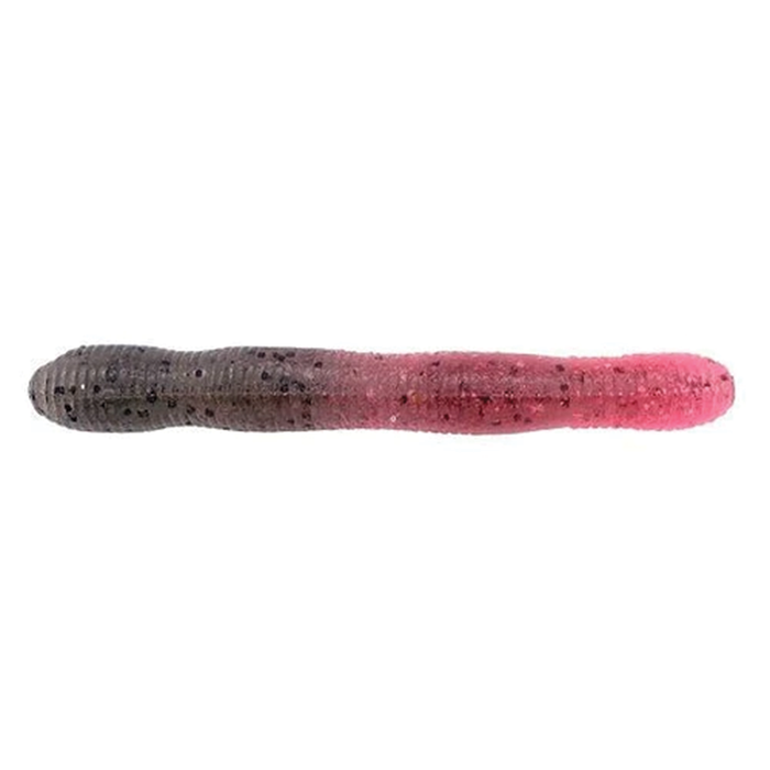 Duo Realis Wriggle ND Slim soft fishing lure with segmented body, fading from dark gray to bright pink, designed for effective fishing tackle use.