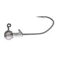 Eagle Claw Lazer Sharp Pro-V Ball Head Jig featuring a sharp single hook with barbed point and a weighted ball head designed for effective fishing tackle use.