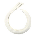 Eastern Trophy Tails-Musky Worm Tails in white, soft flexible fishing lure tails designed for musky fishing, suitable for customizing fishing tackle.