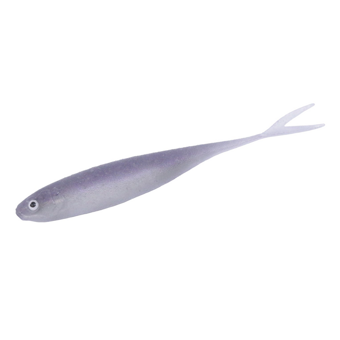 Engine LikeFive soft fishing lure in a muted purple shade with a streamlined body and a forked tail, designed for effective fishing tackle use.