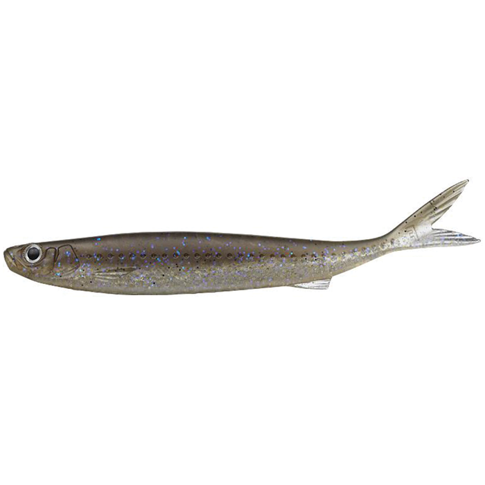 Evergreen Last Ace 103S fishing lure in natural shad color with realistic fish shape and detailed features, designed for effective musky fishing tackle.