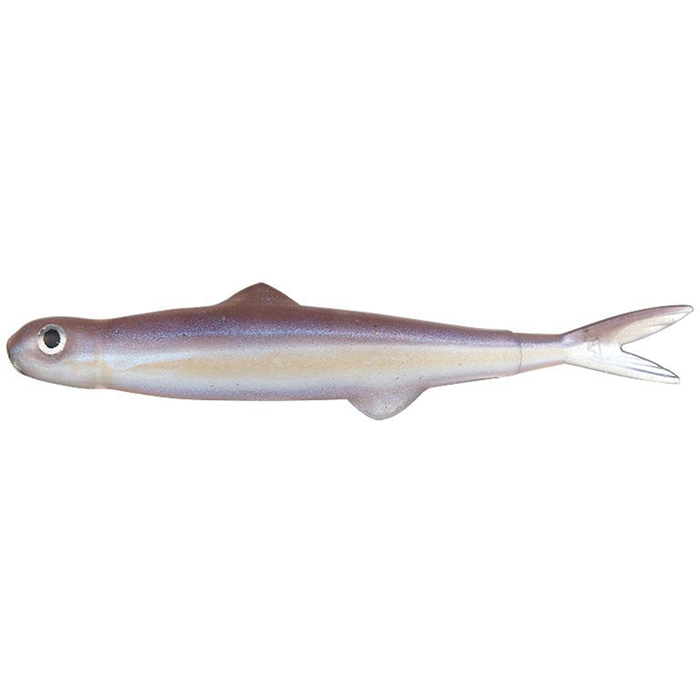 Evergreen Last Ace 45 soft fishing lure designed to imitate a small baitfish with lifelike eyes and a slender, flexible body ideal for fishing tackle.