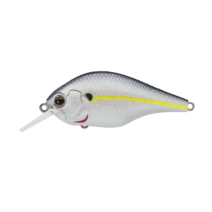 Evergreen ZR-4 fishing lure with a silver body, yellow stripe, detailed scale texture, and a clear lip designed for lifelike action in fishing tackle.