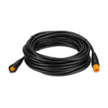 Extension Cable for 12-pin Garmin Scanning Transducers 30 ft 010-11617-42, black heavy-duty marine cable with waterproof connector ends, designed for fishing electronics.