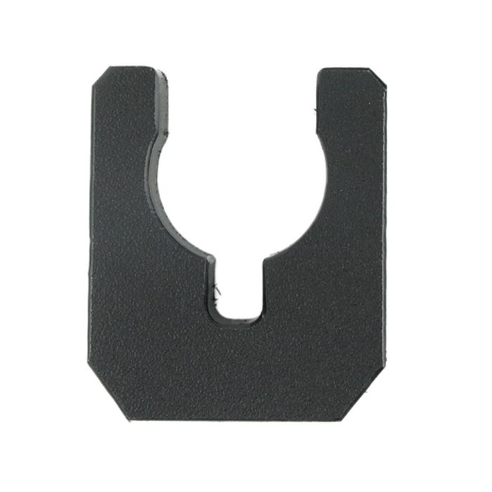 Fin Gear Livescan Pole Cord Holders black plastic clip designed to securely hold fishing pole cords, ensuring organized fishing tackle access.