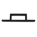 Fin Gear Tech Shuttle Cord Bracket, a sleek black rectangular fishing tackle accessory designed for secure attachment and organization of gear, ideal for fishing rods and reels.