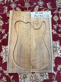 Flamed European Walnut - Drop Top - 2 Piece - 50cm x 36cm x 1cm