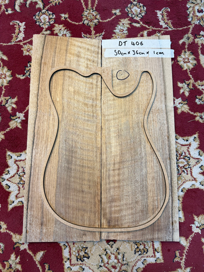 Flamed European Walnut - Drop Top - 2 Piece - 50cm x 36cm x 1cm