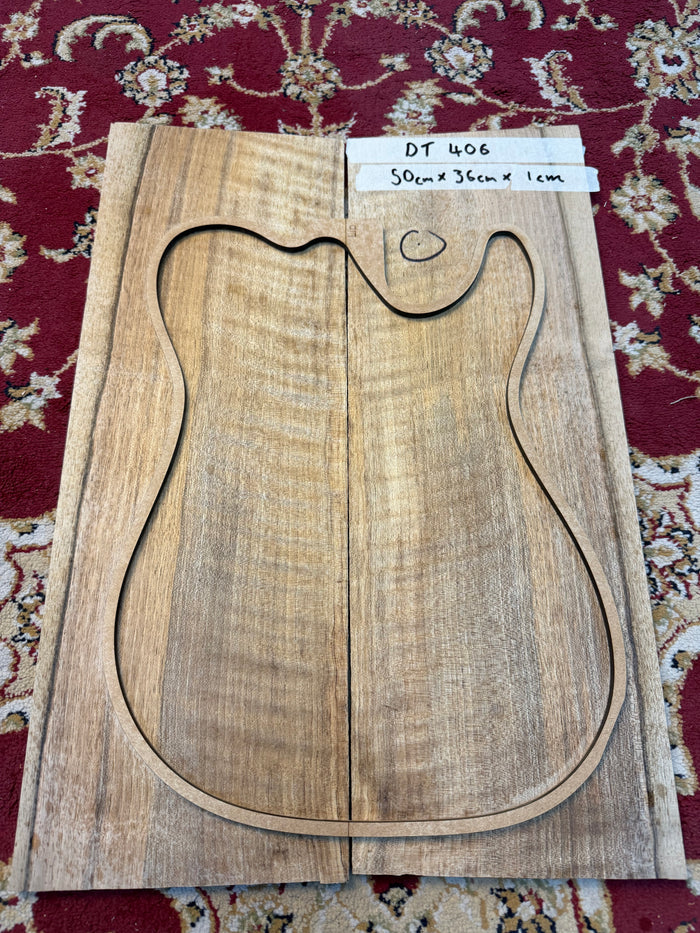 Flamed European Walnut - Drop Top - 2 Piece - 50cm x 36cm x 1cm