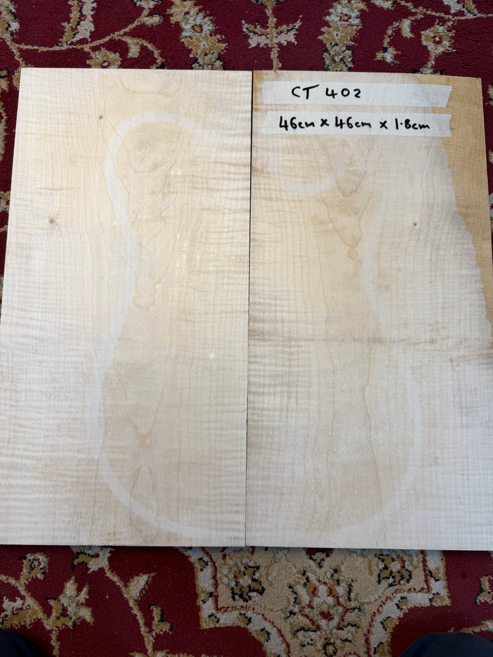 Flamed Sycamore - Carve top - 2 Piece - 46cm x 46cm x 1.8cm