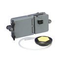 Frabill Cooler Aeration System consisting of a gray control box with mounting brackets and a round aeration diffuser connected by a clear tube, designed to oxygenate live bait in coolers.