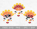 FREE 3 Turkey Face Set SVG Cut File for Cricut, Cameo Silhouette For Thanksgiving
