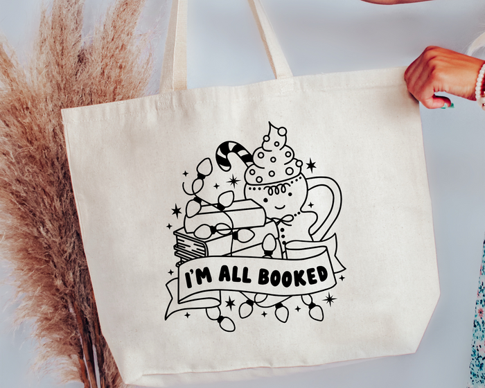 FREE All Booked Holiday Ver | Cozy Book Lover SVG