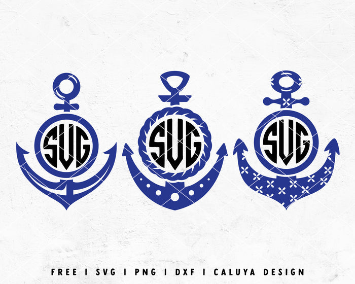 FREE Anchor SVG | Monogram SVG  Cut File for Cricut, Cameo Silhouette | Free SVG Cut File