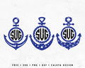FREE Anchor SVG | Monogram SVG  Cut File for Cricut, Cameo Silhouette | Free SVG Cut File