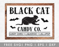 FREE Black Cat Candy Sign SVG Cut File for Cricut, Cameo Silhouette  | Halloween SVG