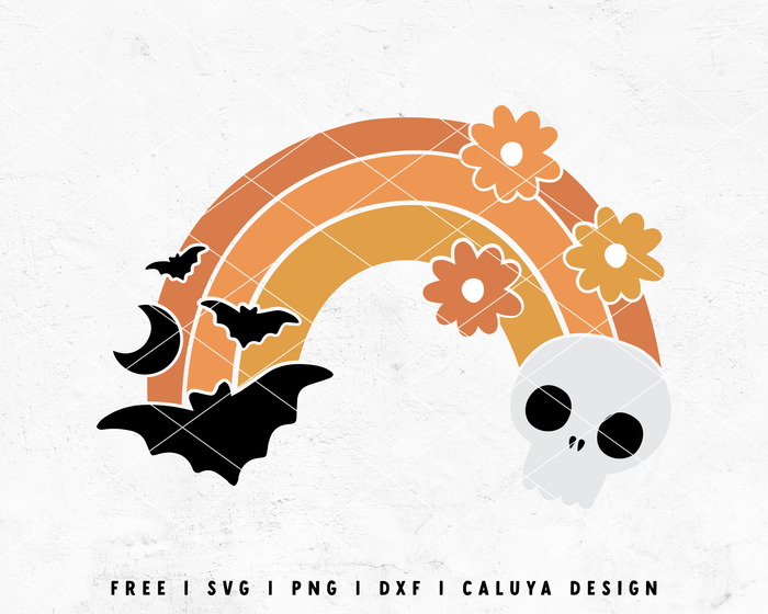 FREE Boho Halloween SVG | Halloween Rainbow SVG