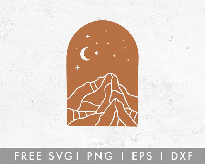 FREE Boho Mountain SVG