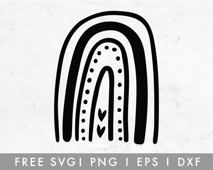 FREE Boho Rough Rainbow SVG