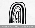 FREE Boho Rough Rainbow SVG