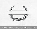 FREE Botanical Butterfly Monogram SVG