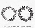 FREE Botanical Wreath SVG | Monogram SVG Cut File for Cricut, Cameo Silhouette | Free SVG Cut File