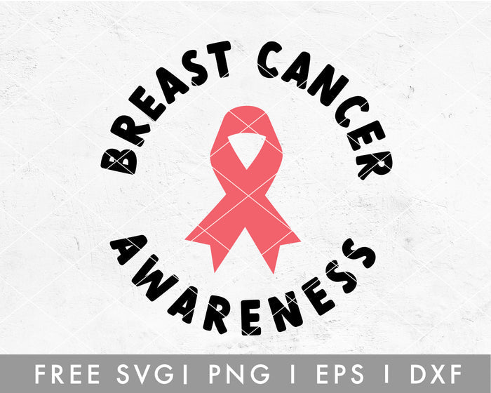 FREE Breast Cancer Awareness SVG Cut File for Cricut, Cameo Silhouette