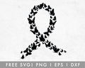 FREE Butterfly SVG | Awareness Ribbon SVG Cut File for Cricut, Cameo Silhouette | Free SVG Cut File