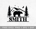 FREE Camping SVG | Family Monogram SVG Cut File for Cricut, Cameo Silhouette | Free SVG Cut File