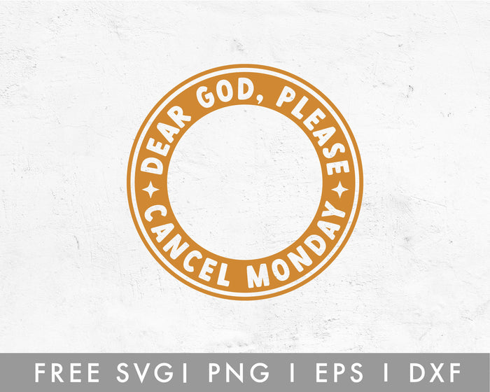 FREE Cancel Monday Frame SVG