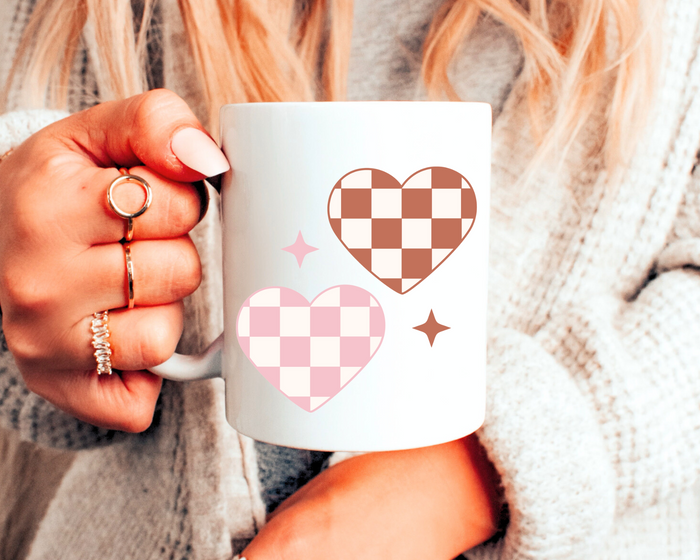 FREE Checkered Heart SVG | Retro Heart SVG