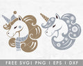 FREE Christmas Shimmering Unicorn SVG