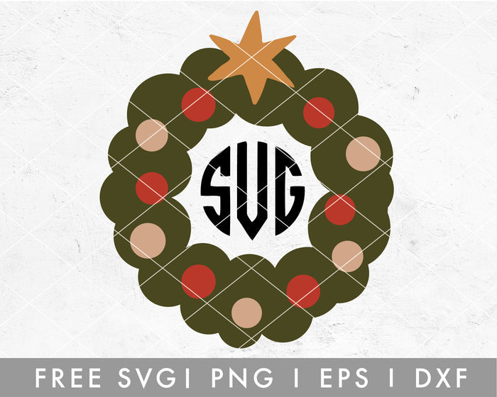 FREE Christmas Wreath SVG