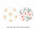 FREE Circle SVG | Spring Flower SVG for Circle Acrylic