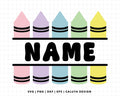 FREE Crayon Monogram SVG | Back To School SVG