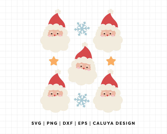 FREE Cute Santa Set SVG | Santa Claus SVG