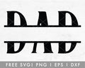 FREE Dad Split Monogram SVG