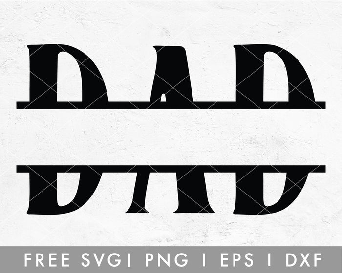 FREE Dad Split Monogram SVG