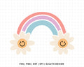 FREE Daisy Rainbow SVG | Retro Rainbow SVG