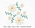 FREE Daisy SVG | Botanical Clipart SVG Cut File for Cricut, Cameo Silhouette | Free SVG Cut File
