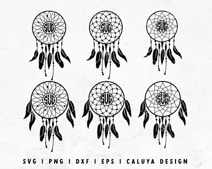 FREE Dream Catcher SVG | Monogram SVG Cut File for Cricut, Cameo Silhouette | Free SVG Cut File