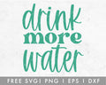 FREE Drink More Water SVG
